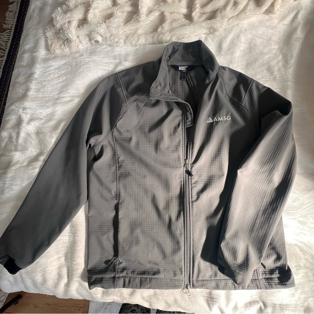 Lands' End Men's Dark Gray Performance Softshell Jacket